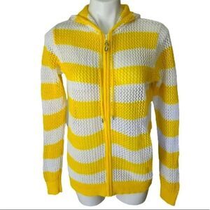 Quacker Factory Women Striped Sweater Size L